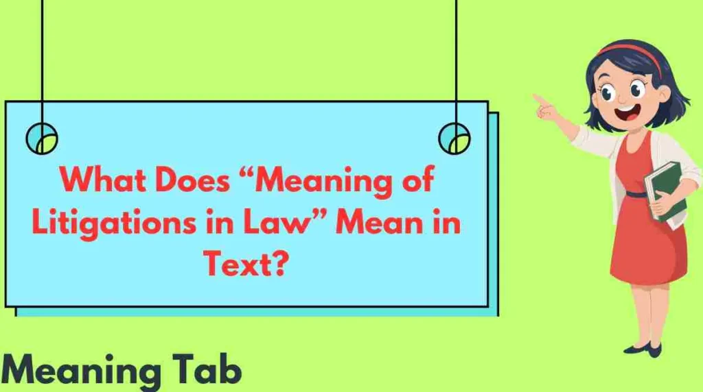 What Does “Meaning of Litigations in Law” Mean in Text?