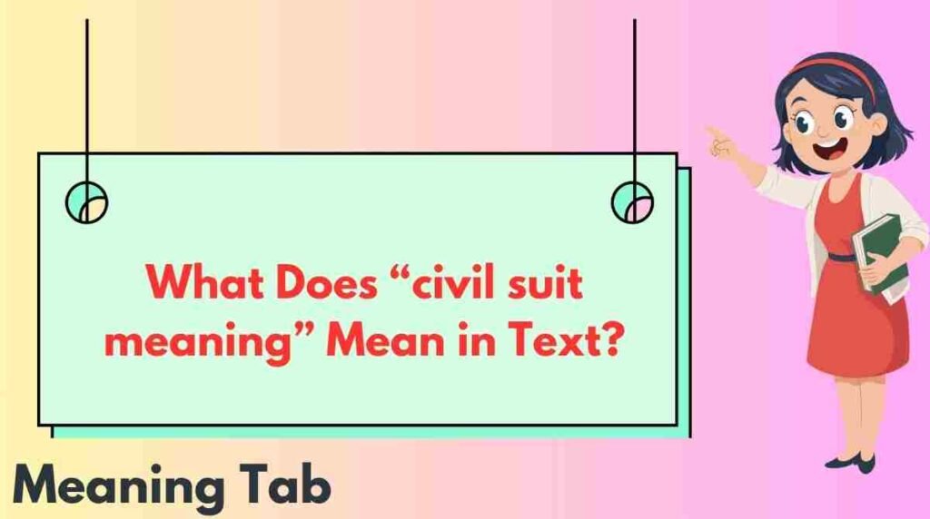 What Does “civil suit meaning” Mean in Text?