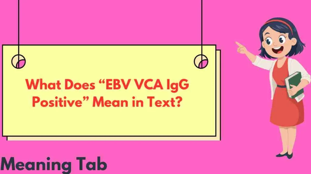 What Does “EBV VCA IgG Positive” Mean in Text?