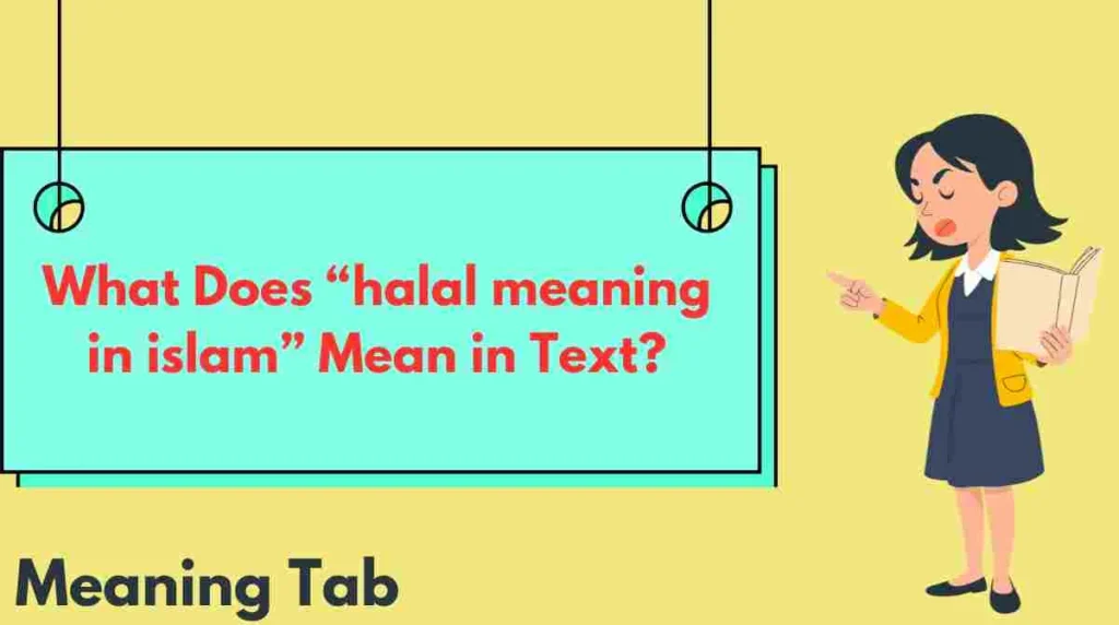 What Does “halal meaning in islam” Mean in Text?