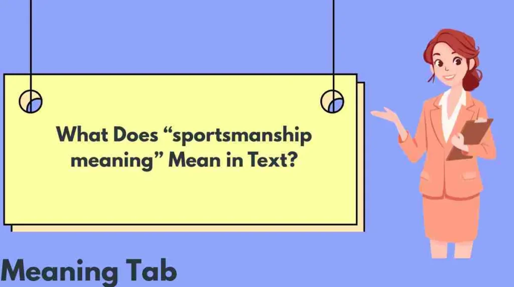 What Does “sportsmanship meaning” Mean in Text?