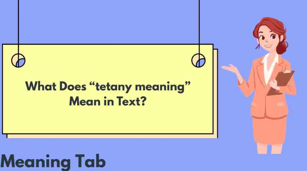 What Does “tetany meaning” Mean in Text?